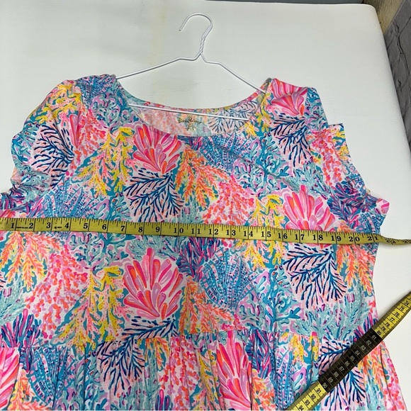 Lilly Pulitzer Sugar Pastel Floral Cotton shirt Dress size XXL - Picture 4 of 5